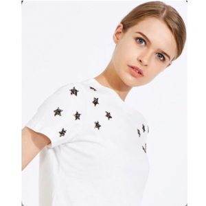 Savida White Star Shoulder Top